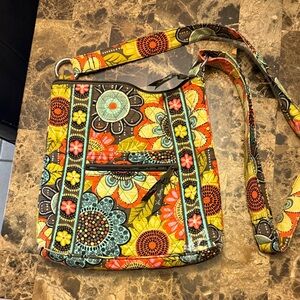 Vera Bradley Colorful Floral Crossbody Bag in Flower Shower